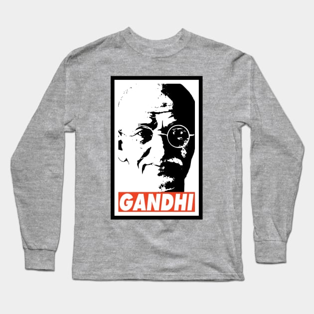 GANDHI Long Sleeve T-Shirt by Nerd_art